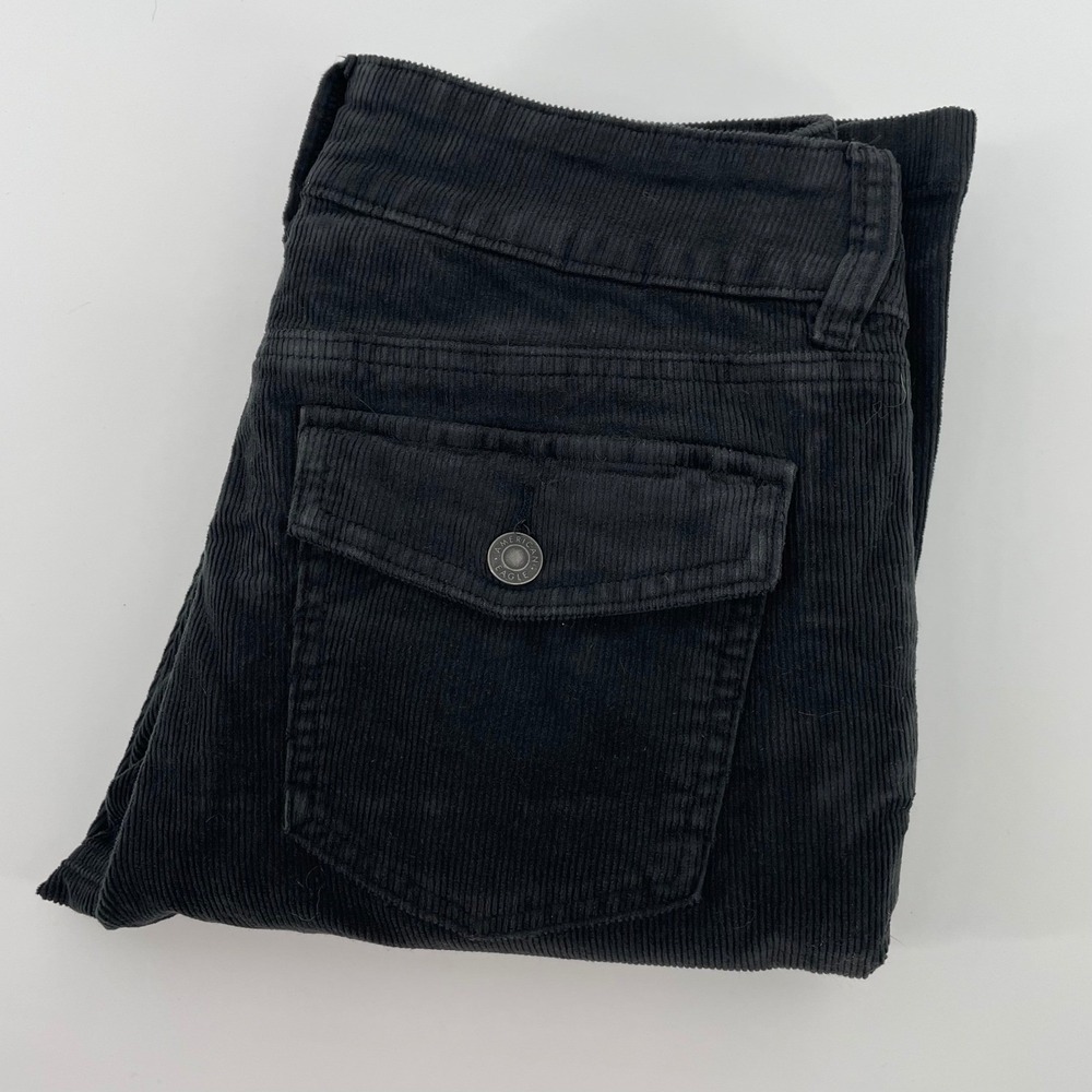 American Eagle Women's Gray High Rise Kick Boot Corduroy Pants Size 6 Regular